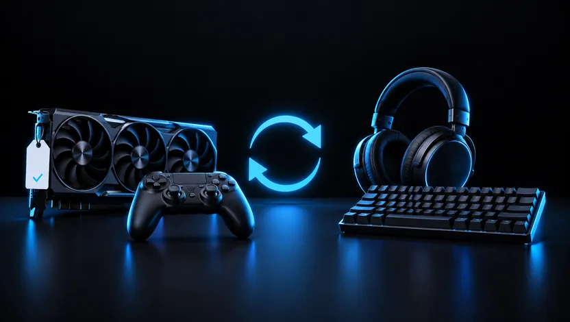 Illustration: used gaming hardware changing hands